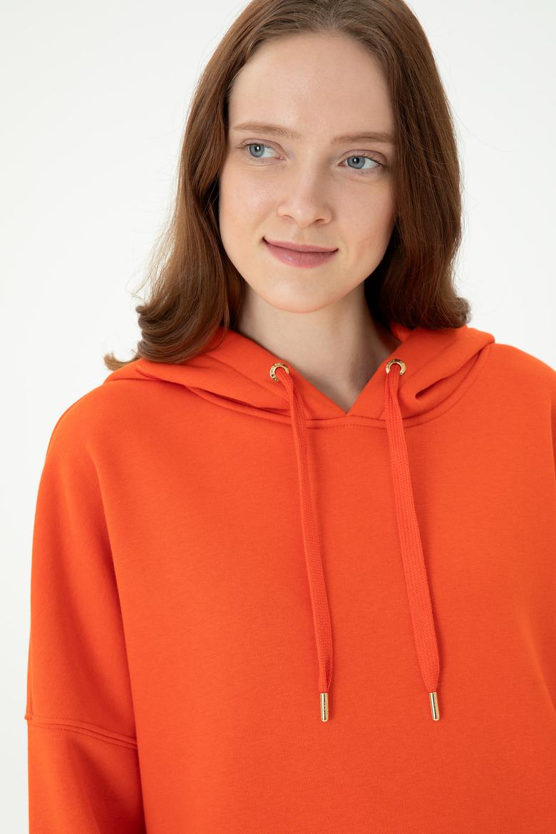 Kadın Turuncu Sweatshirt - 50273081060