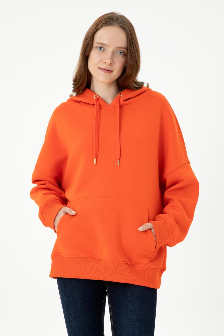 Kadın Turuncu Sweatshirt - 50273081060