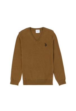 Erkek Çocuk Açık Haki Basic Kazak - 50275849117