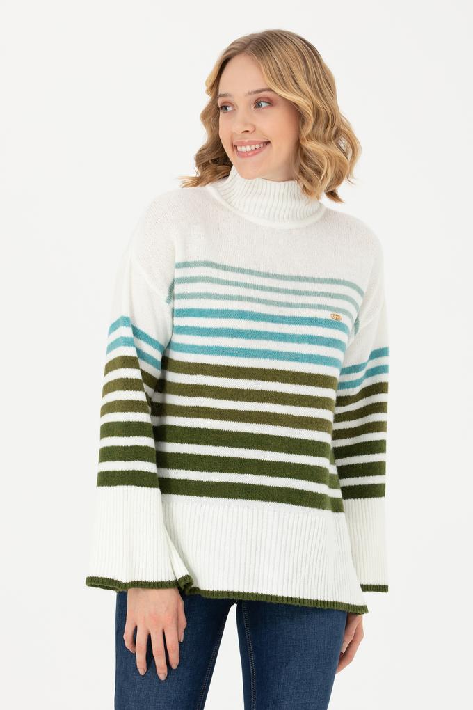 Kadın Kum Balıkçı Yaka Kazak