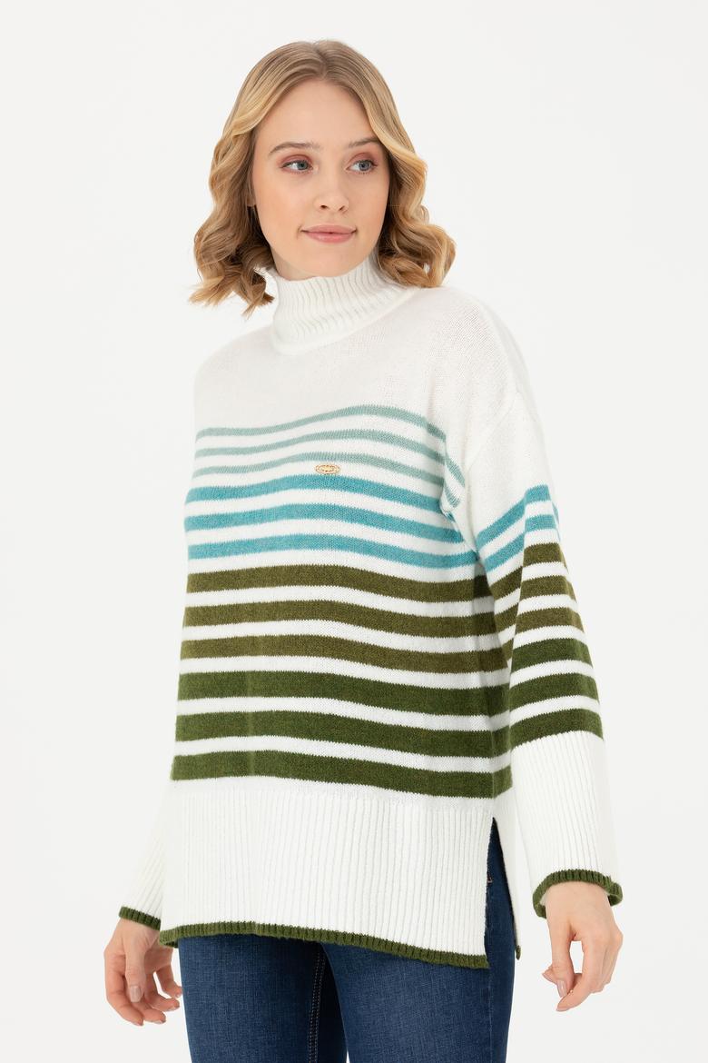 Kadın Kum Balıkçı Yaka Kazak - 50269502001