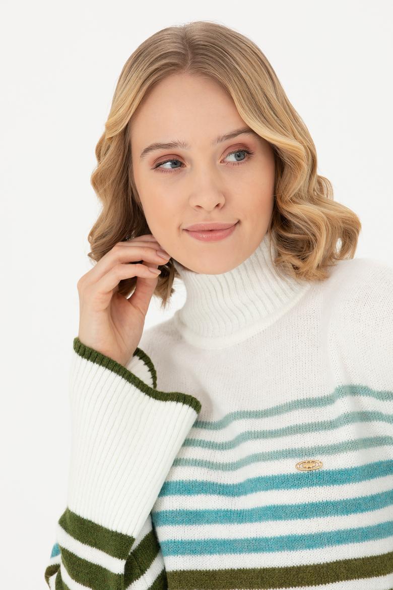 Kadın Kum Balıkçı Yaka Kazak - 50269502001