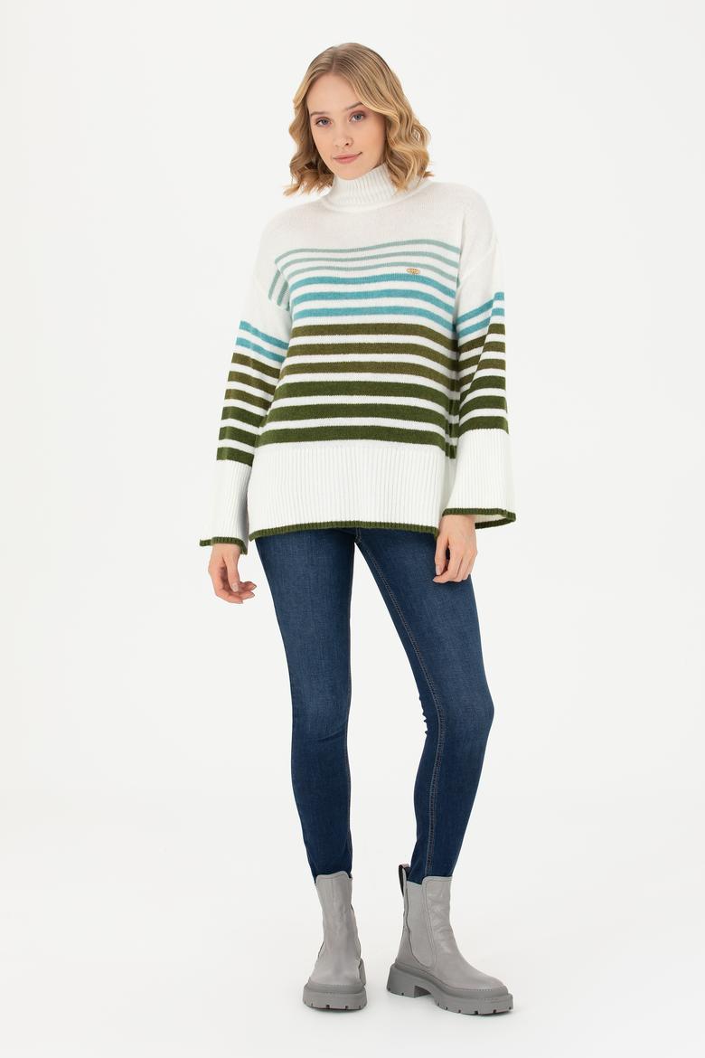 Kadın Kum Balıkçı Yaka Kazak - 50269502001