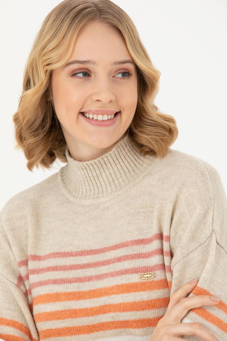 Kadın Taş Balıkçı Yaka Kazak - 50269502018