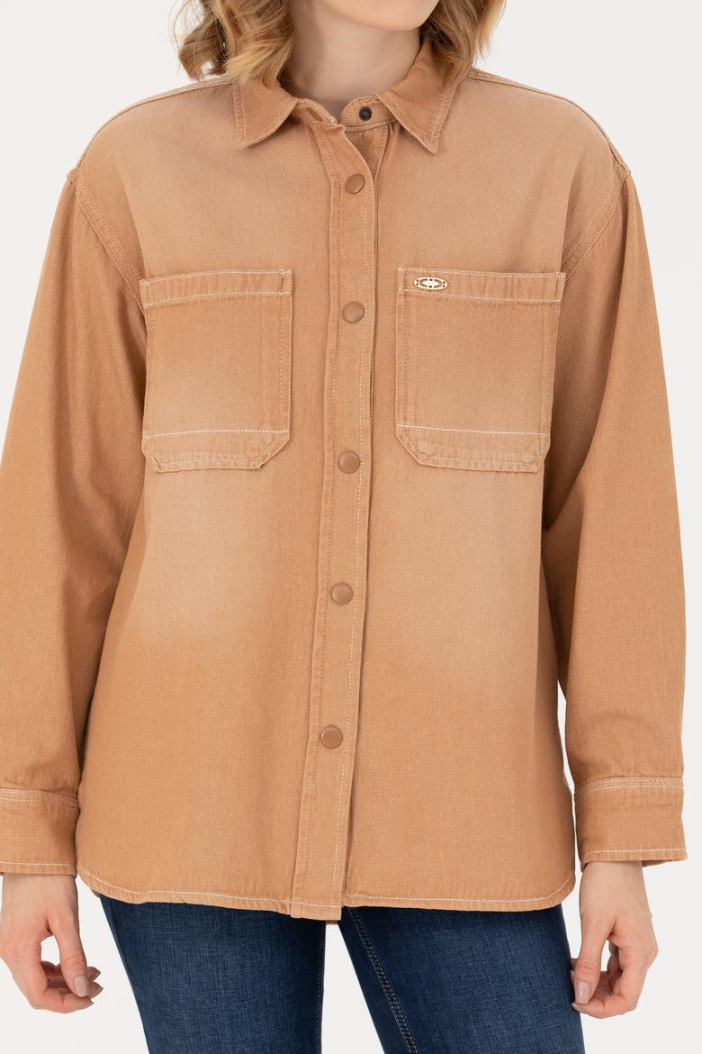 Kadın Camel Jean Gömlek - 50271442012