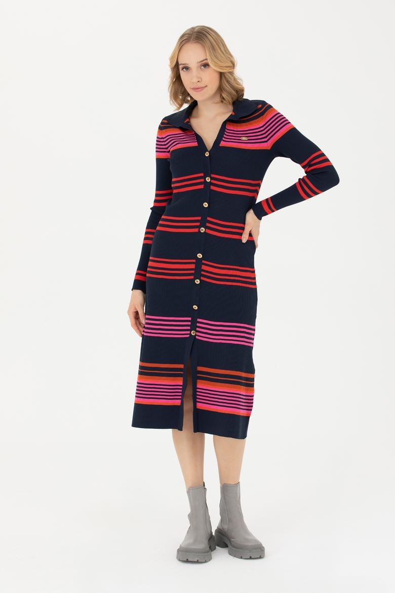 Kadın Lacivert Triko Elbise