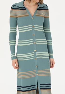 Kadın Petrol Triko Elbise - 50270463011