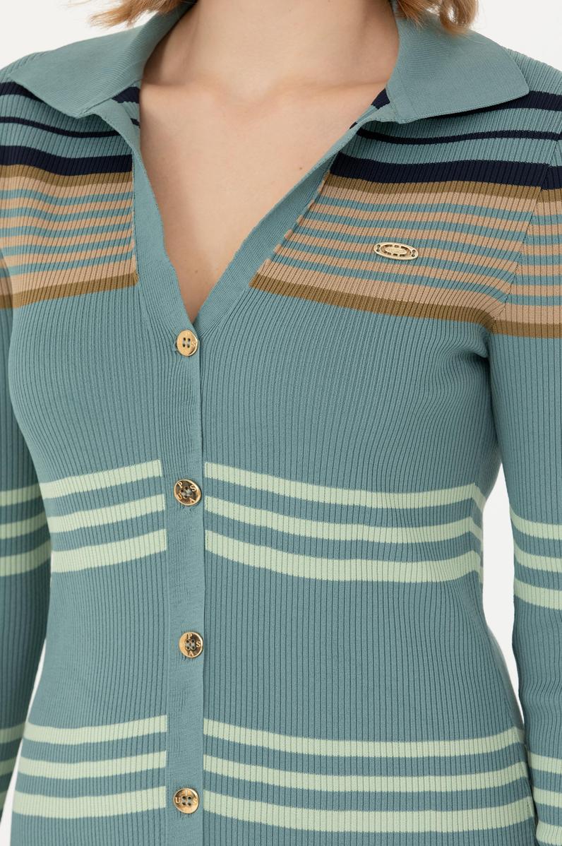 Kadın Petrol Triko Elbise