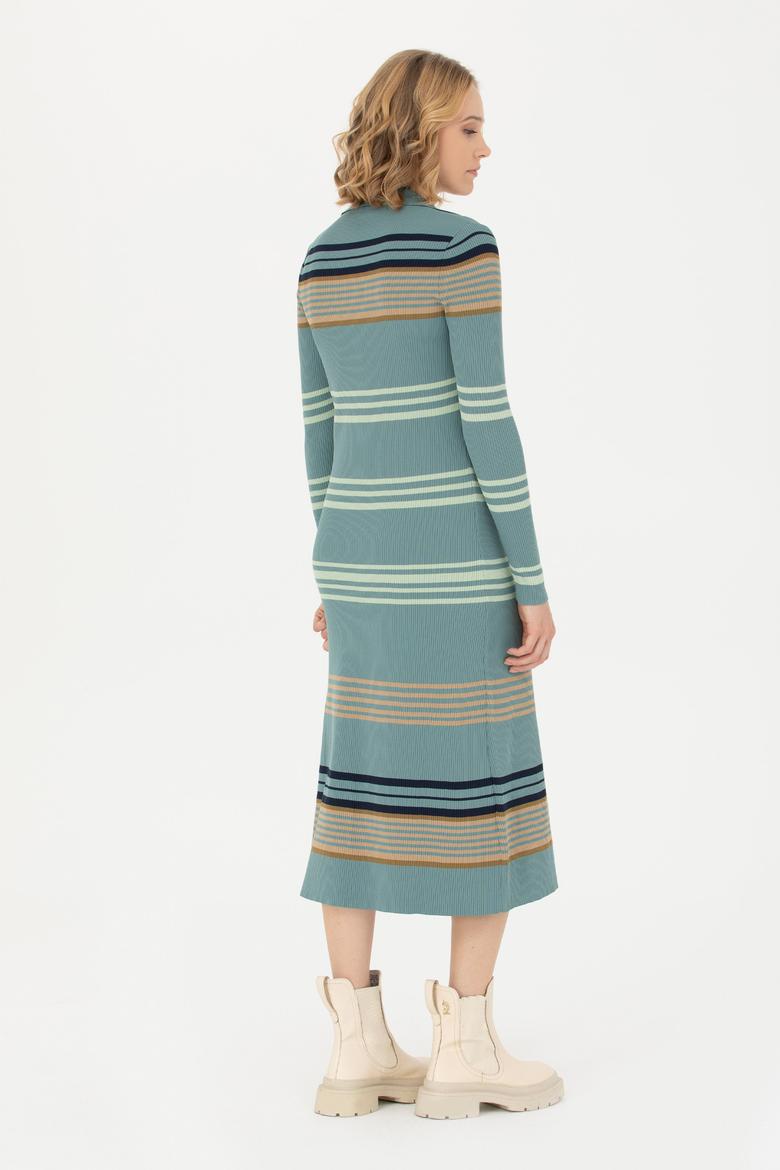 Kadın Petrol Triko Elbise - 50270463011