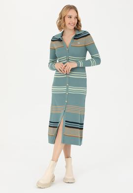 Kadın Petrol Triko Elbise - 50270463011