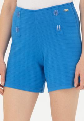 Kadın Saks Örme Şort - 50263791044