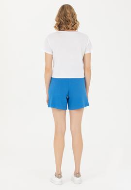 Kadın Saks Örme Şort - 50263791044