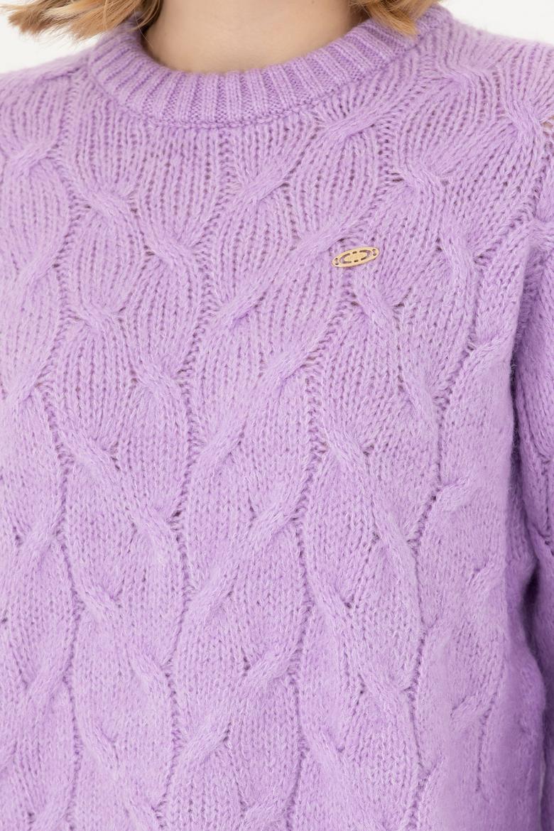 Kadın Lila Bisiklet Kazak - 50270429006