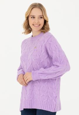 Kadın Lila Bisiklet Kazak - 50270429006