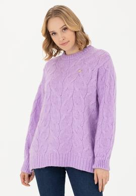 Kadın Lila Bisiklet Kazak - 50270429006