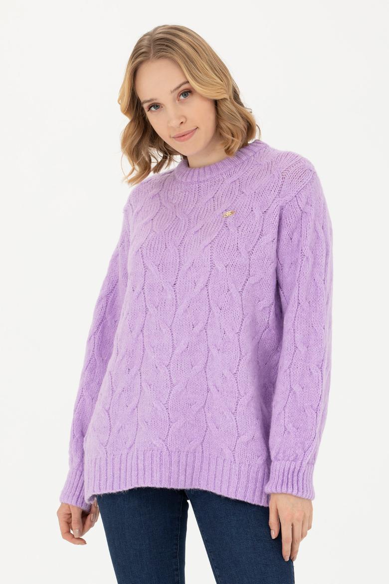 Kadın Lila Bisiklet Kazak - 50270429006