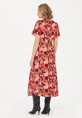 Kadın Turuncu Dokuma Elbise - 50273348019