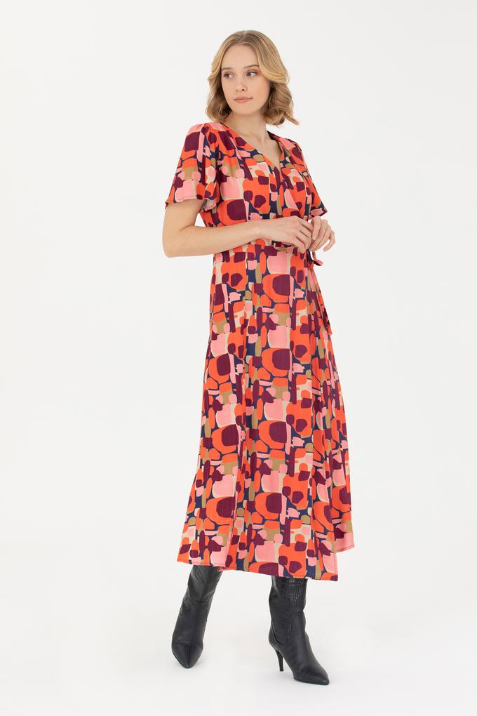 Kadın Turuncu Dokuma Elbise