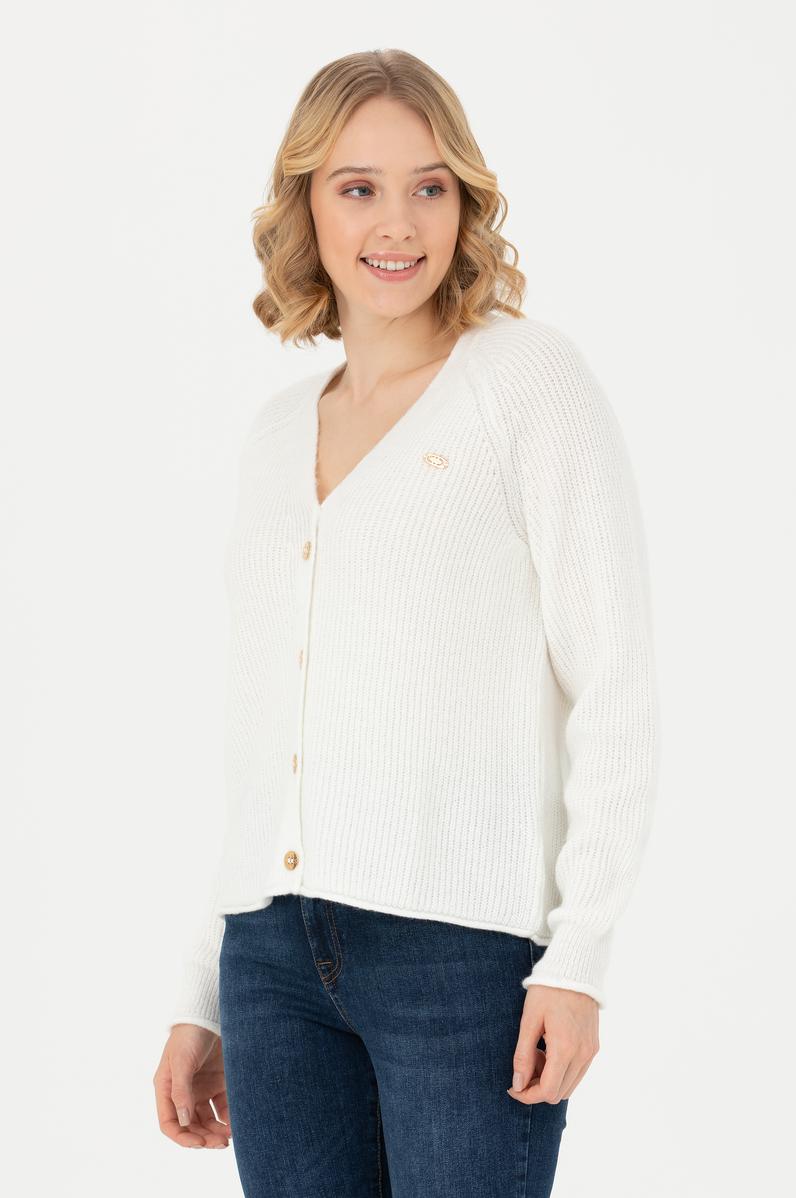 Kadın Krem Triko Hırka