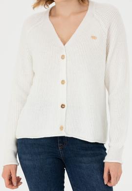 Kadın Krem Triko Hırka - 50269495036