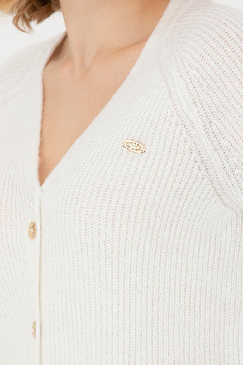 Kadın Krem Triko Hırka - 50269495036