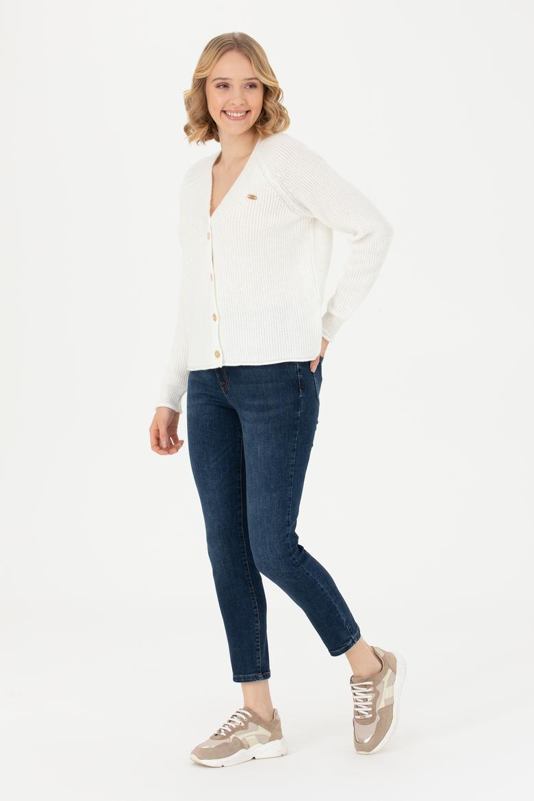 Kadın Krem Triko Hırka - 50269495036