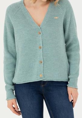 Kadın Mint Triko Hırka - 50269495027