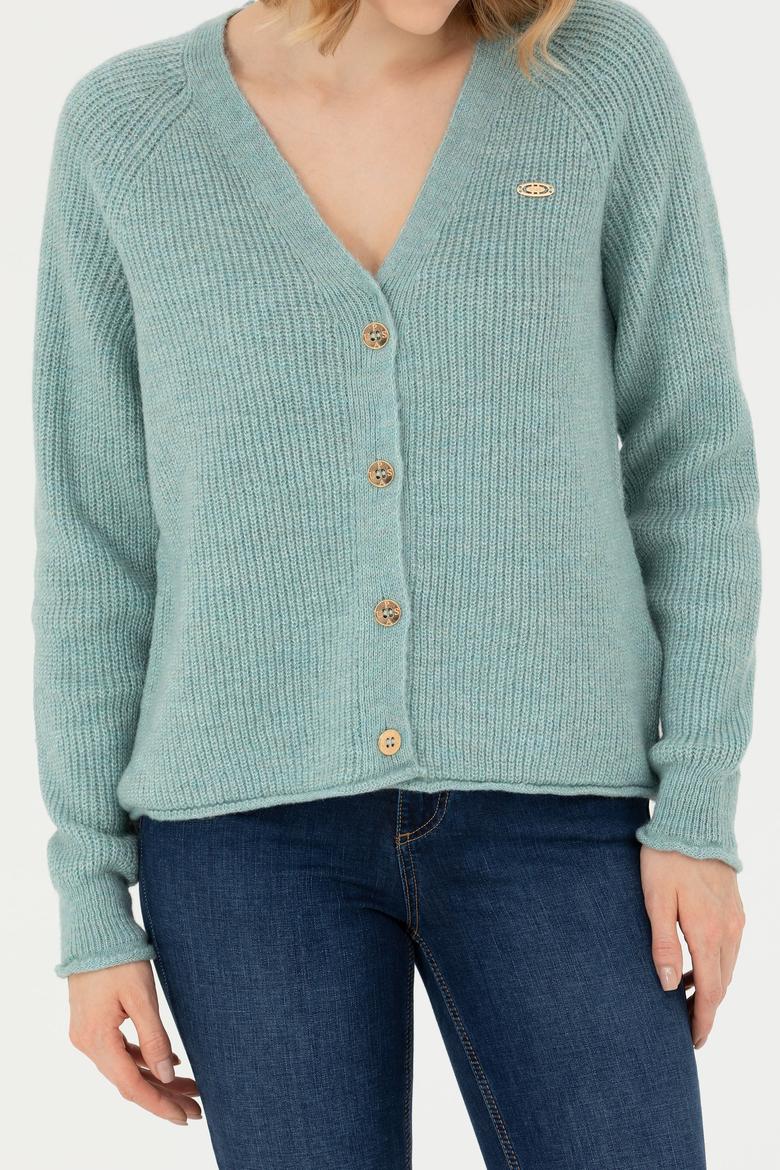 Kadın Mint Triko Hırka - 50269495027