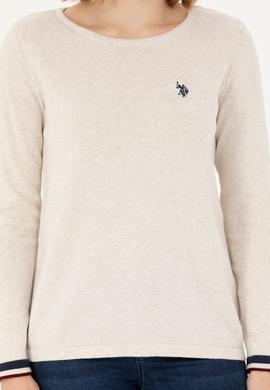 Kadın Taş Melanj Bisiklet Yaka Kazak - 50277262011