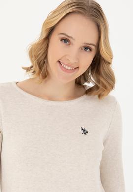 Kadın Taş Melanj Bisiklet Yaka Kazak - 50277262011