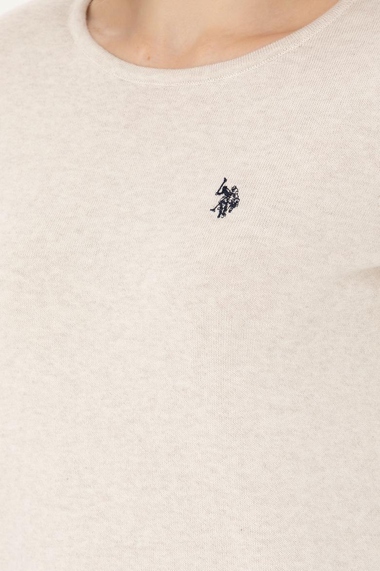 Kadın Taş Melanj Bisiklet Yaka Kazak - 50277262011