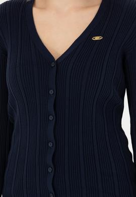 Kadın Lacivert Basic Triko Hırka - 50276235024