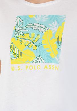 Kadın Beyaz Bisiklet Yaka Tişört - 50266334009