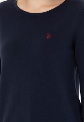 Kadın Lacivert Bisiklet Yaka Kazak - 50277262003