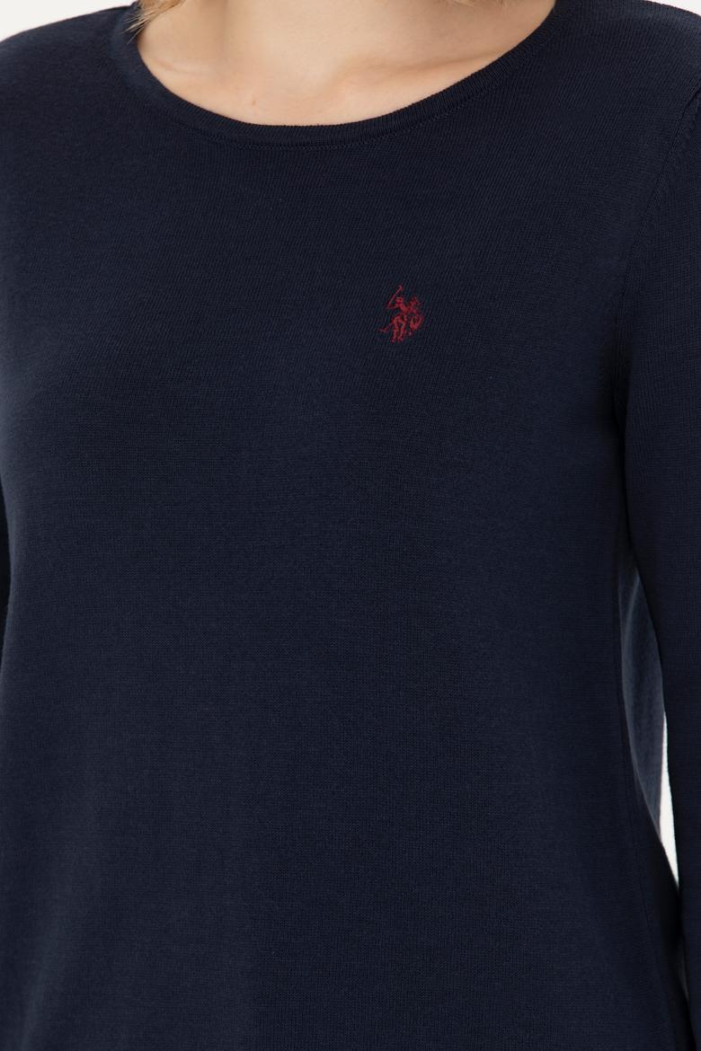 Kadın Lacivert Bisiklet Yaka Kazak - 50277262003