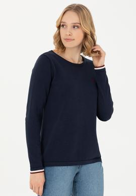 Kadın Lacivert Bisiklet Yaka Kazak - 50277262003