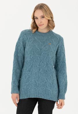 Kadın Petrol Bisiklet Yaka Kazak - 50270429011