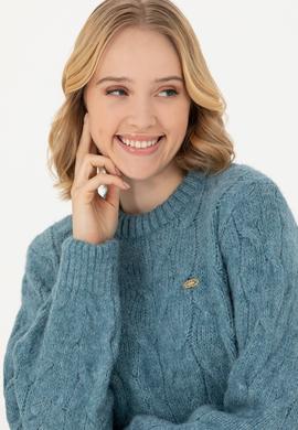 Kadın Petrol Bisiklet Yaka Kazak - 50270429011