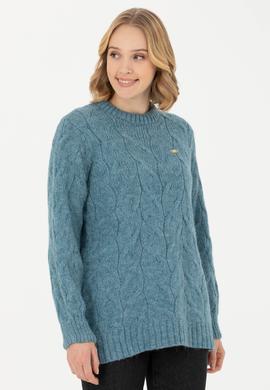 Kadın Petrol Bisiklet Yaka Kazak - 50270429011