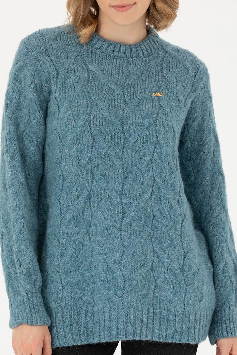 Kadın Petrol Bisiklet Yaka Kazak - 50270429011