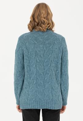 Kadın Petrol Bisiklet Yaka Kazak - 50270429011