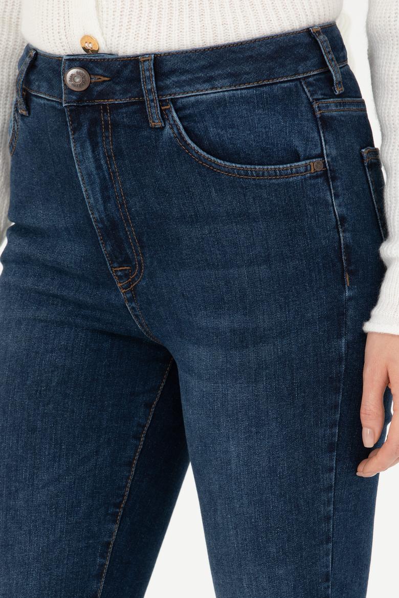 Kadın Koyu Mavi Jean Pantolon - 50277108002