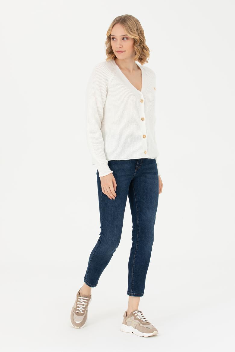 Kadın Koyu Mavi Jean Pantolon - 50277108002