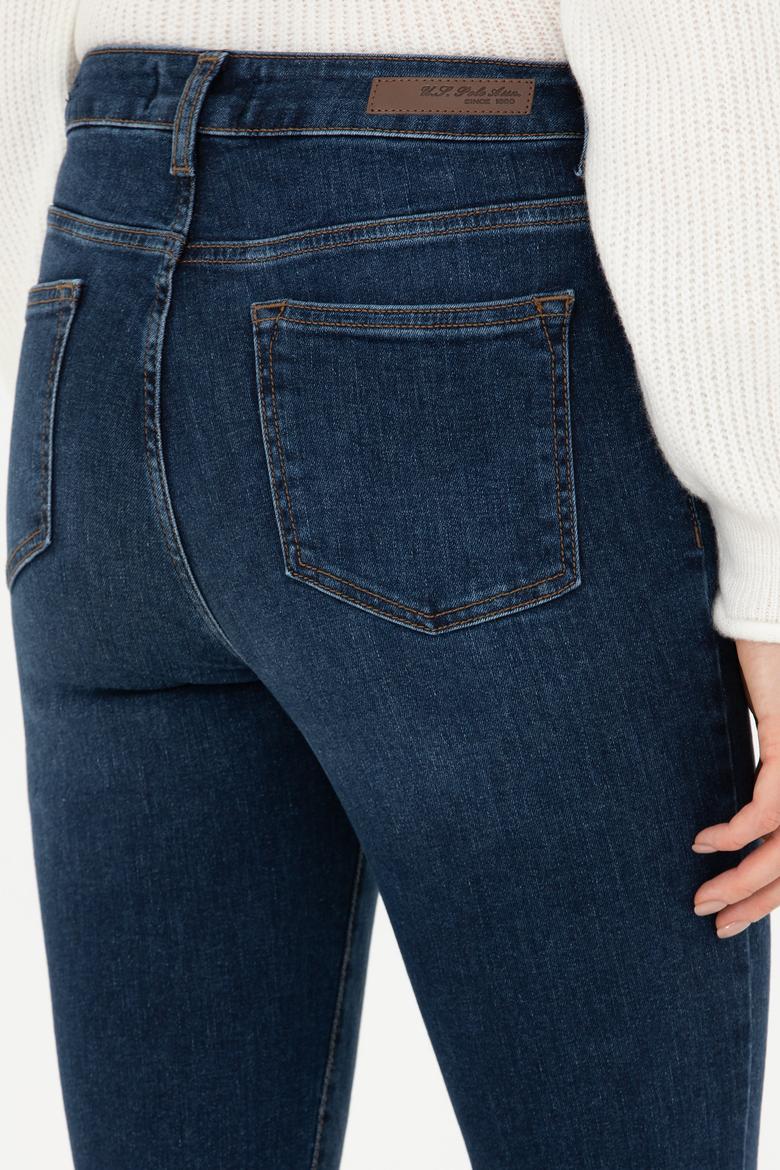 Kadın Koyu Mavi Jean Pantolon - 50277108002