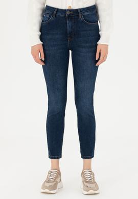 Kadın Koyu Mavi Jean Pantolon - 50277108002