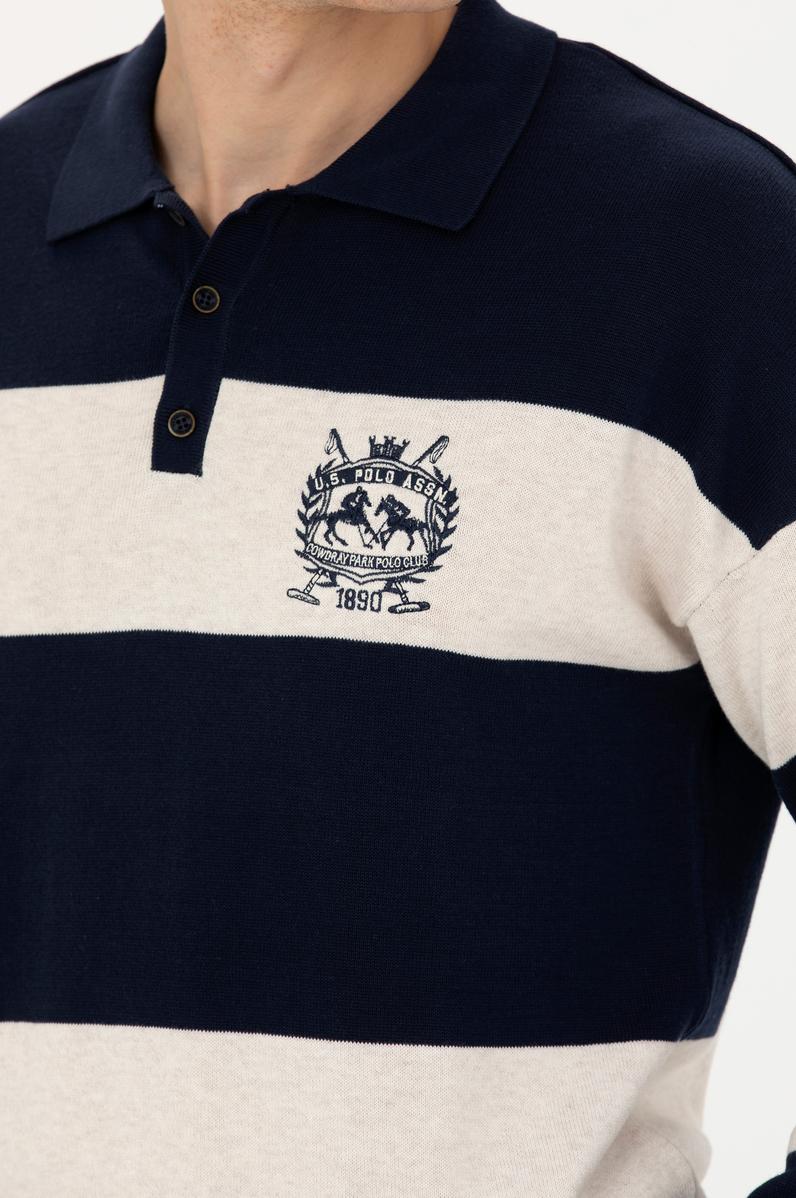 Erkek Lacivert Polo Yaka Kazak