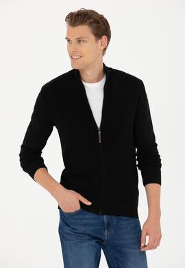 Erkek Siyah Triko Hırka - 50277375005