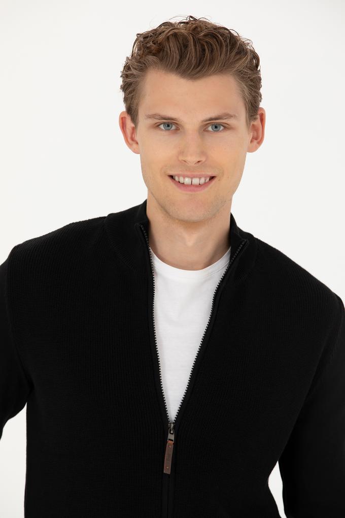 Erkek Siyah Triko Hırka