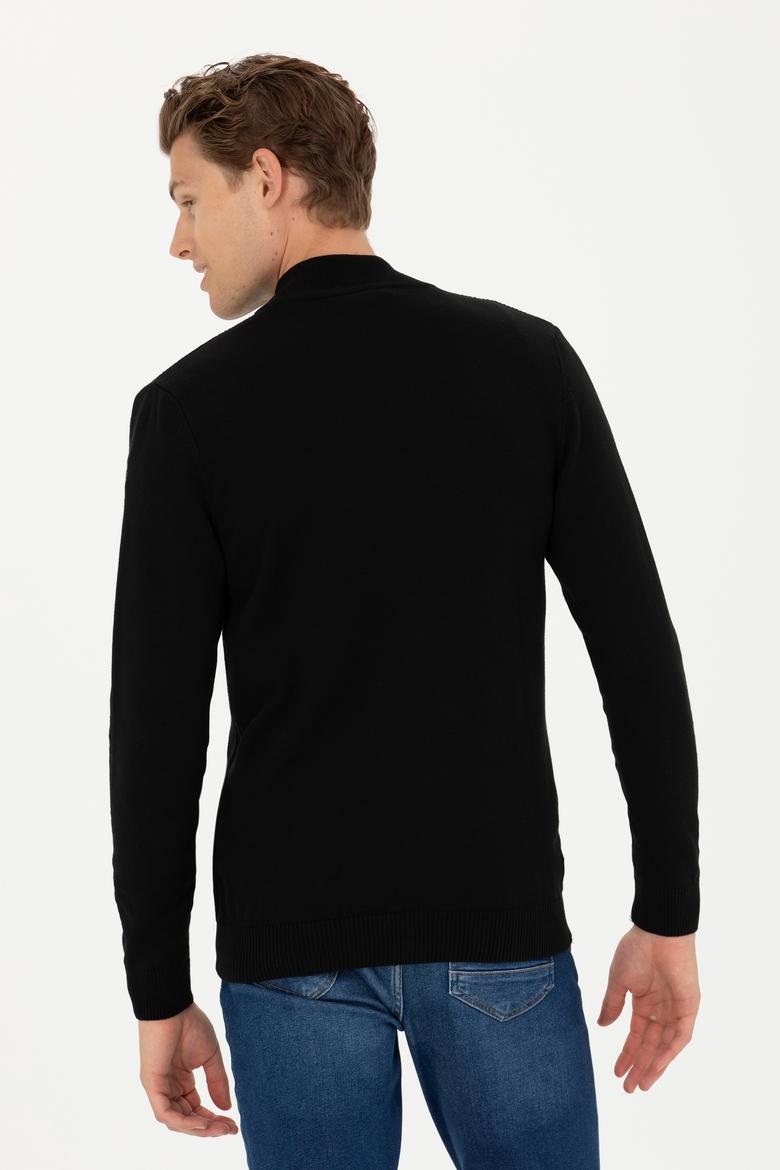 Erkek Siyah Triko Hırka - 50277375005