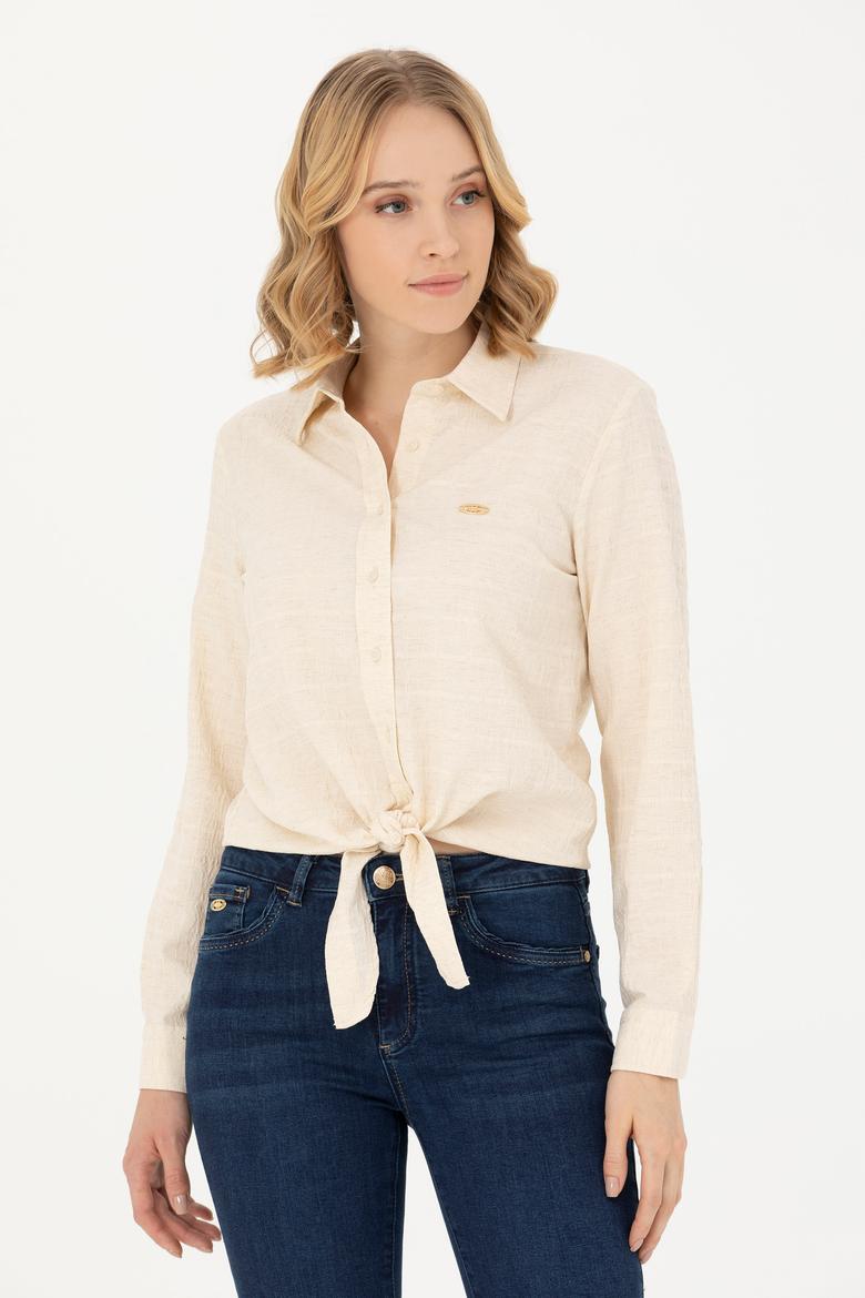 Kadın Taş Uzun Kollu Gömlek - 50271651013